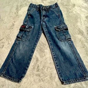 Wrangler Denim Adjustable Waist Cargo pant, Boys Size 6 Regular